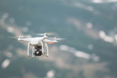 Close-up of drone camera