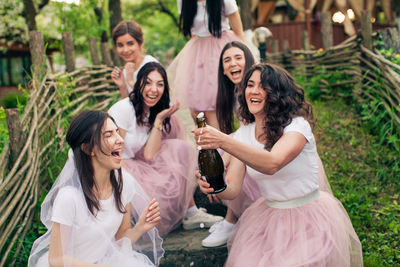 Happy young woman smiling