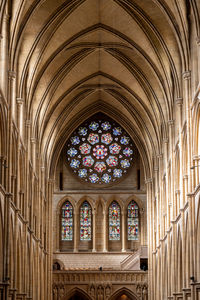 Low angle view of ornate ceiling in building