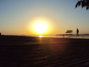 Scenic view of sunset over sea