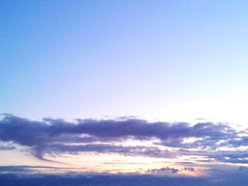 Low angle view of clouds in sky