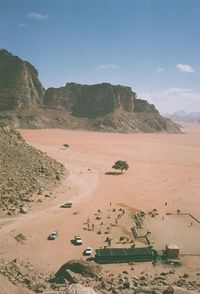 Scenic view of desert against sky