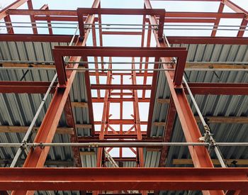 Low angle view of bridge against sky