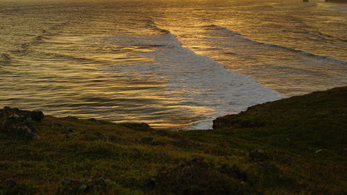 Sunset on bawana beach, sumba island, indonesia