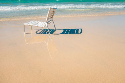 Sun lounger at beach