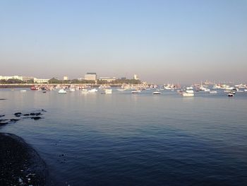 View of sea against clear sky