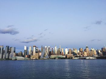 City skyline with waterfront