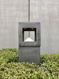Close-up of mailbox on wall