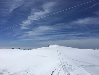 Scenic view of snow covered landscape