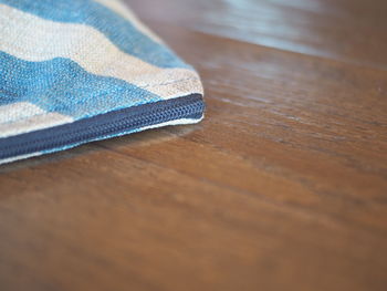 Close-up of wooden table