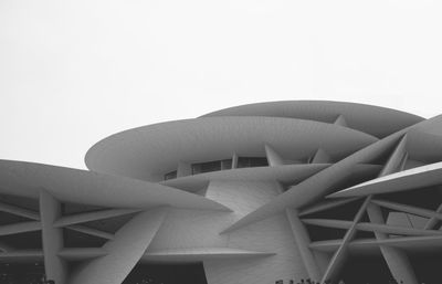 Low angle view of building against clear sky