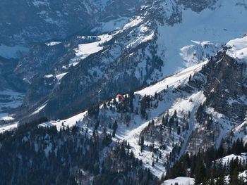 Scenic view of snowcapped mountains