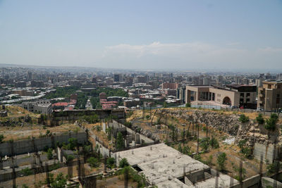 Panoramic view of yerevan, capital city of armenia