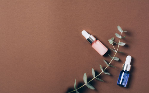 High angle view of keys on table