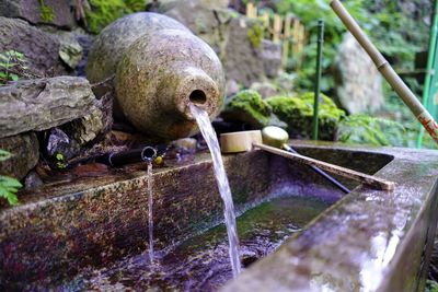 Close-up of water fountain