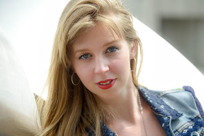 Portrait of beautiful young woman