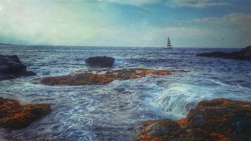 Scenic view of sea against sky