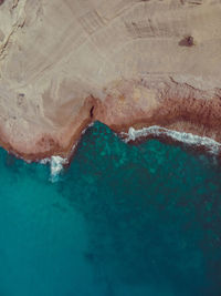 High angle view of beach