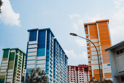 Low angle view of buildings against sky