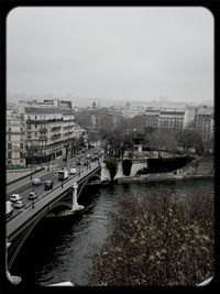 View of river with buildings in background