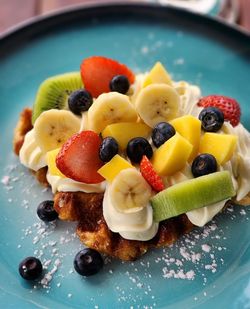 Close-up of dessert in plate