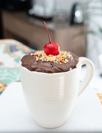 Close-up of dessert on table