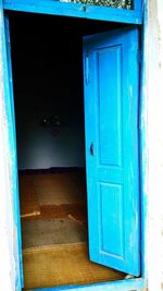 Closed door of building