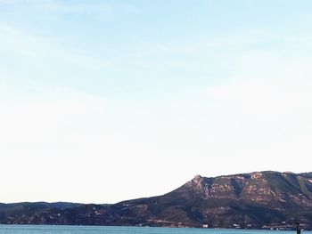 Scenic view of mountain against sky