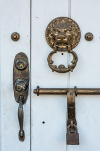 Close-up of door knocker