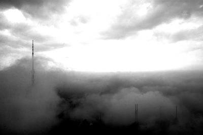 Scenic view of landscape against cloudy sky