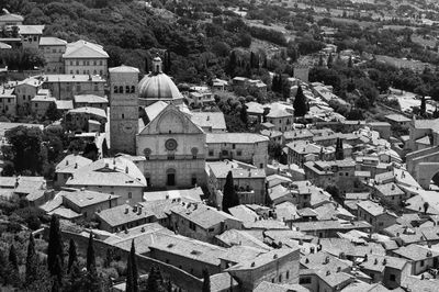 High angle view of townscape