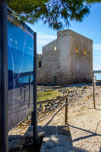 View of building against clear blue sky