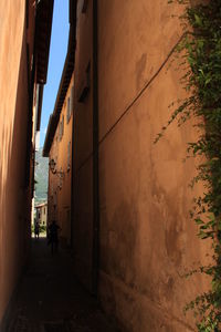 Narrow alley amidst buildings in city