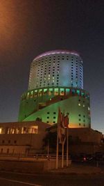 Low angle view of illuminated building