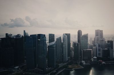 View of cityscape against sky during sunset