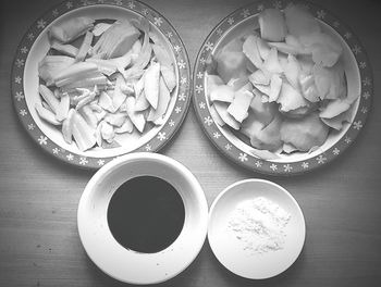 High angle view of food