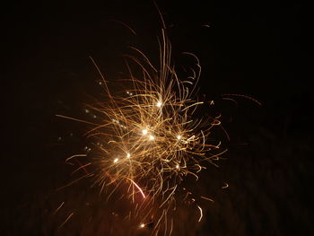 Firework display at night