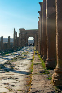 Arch of trajan in timgad, algeria