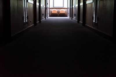 Empty corridor in building