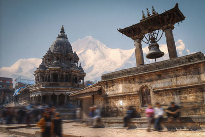 Low angle view of historical building