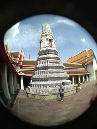 Low angle view of built structure against the sky