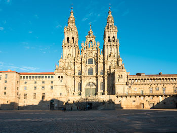 Low angle view of historic building against sky