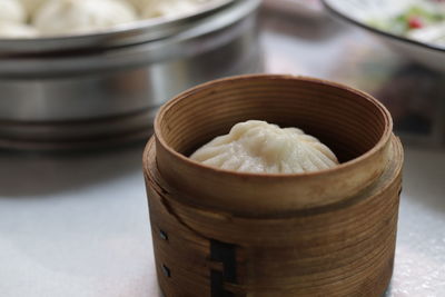 Close-up of ice cream in container