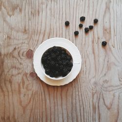 Close-up overhead view of coffee