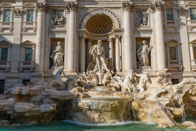 Statue of fountain in city