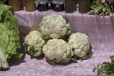 View of vegetables in market