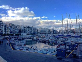 Boats in harbor