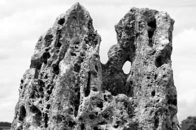 Rock formation against sky