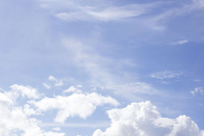 Low angle view of clouds in sky