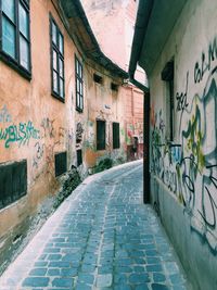 Graffiti on wall in city
